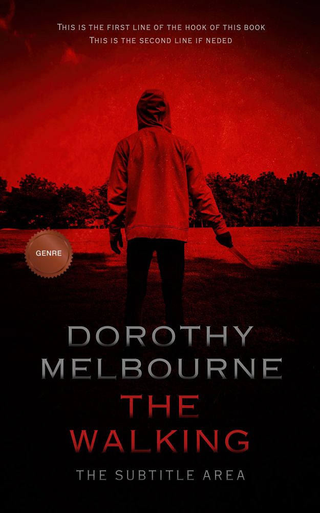 Front view of Milano Red #1005 - Premade Horror Book Cover | BookCoverZone