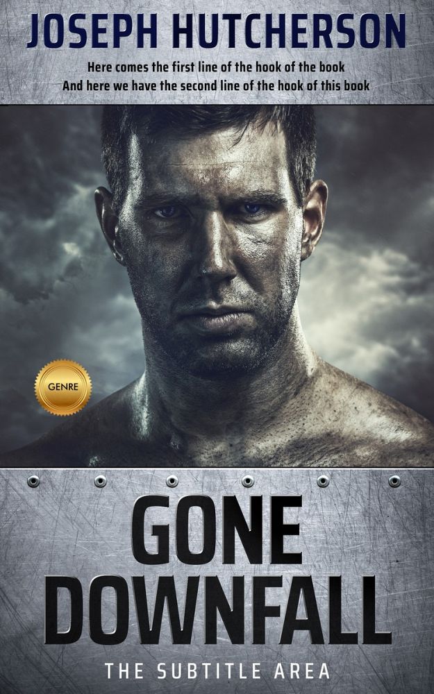 Front view of Mako #2226 - Premade Action & Adventure Book Cover | BookCoverZone