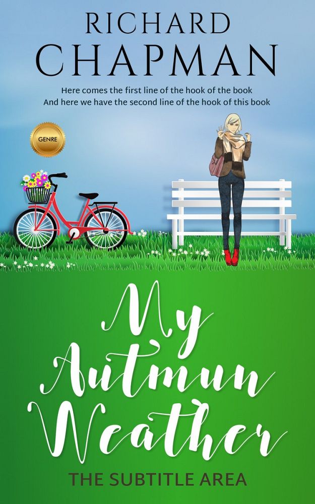 Front view of Forest Green #2308 - Premade Chick Lit Book Cover | BookCoverZone