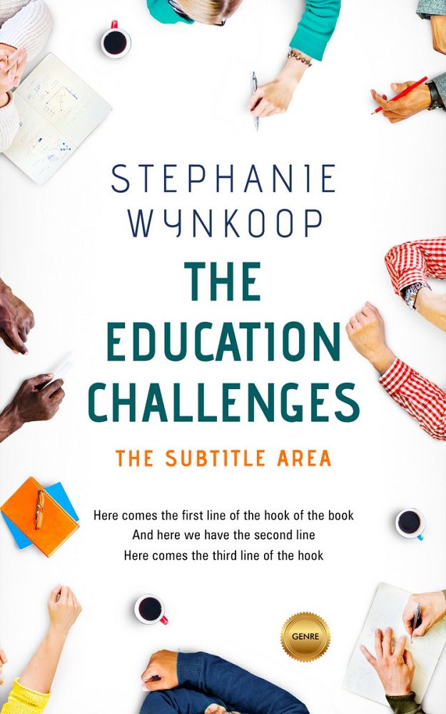 Front view of Bizarre #2343 - Premade Education Book Cover | BookCoverZone
