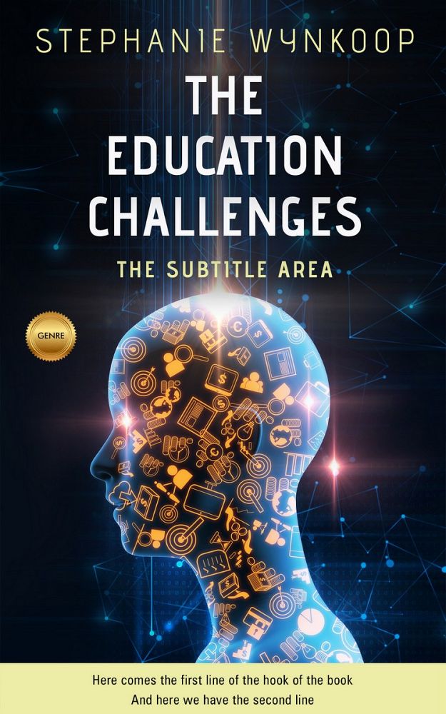 Front view of Sapling #2344 - Premade Education Book Cover | BookCoverZone