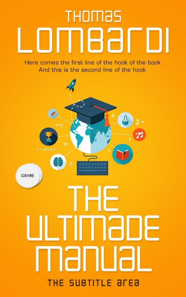 Front view of Yellow Sea #2435 - Premade Abstract Book Cover | BookCoverZone