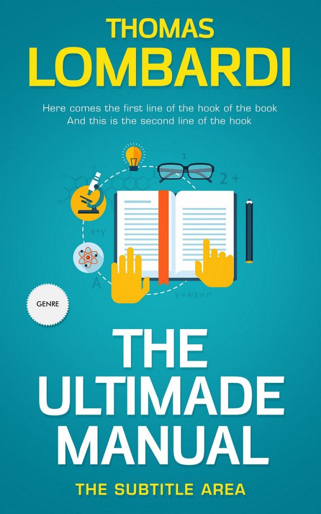 Front view of Blue Chill #2438 - Premade Education Book Cover | BookCoverZone