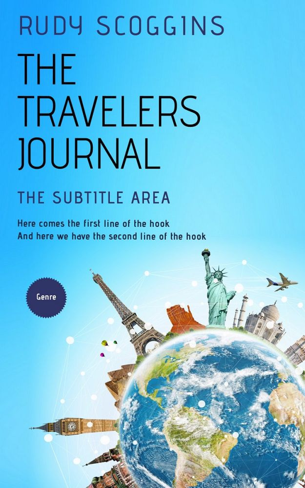 Front view of Malibu #2597 - Premade Travel Book Cover | BookCoverZone