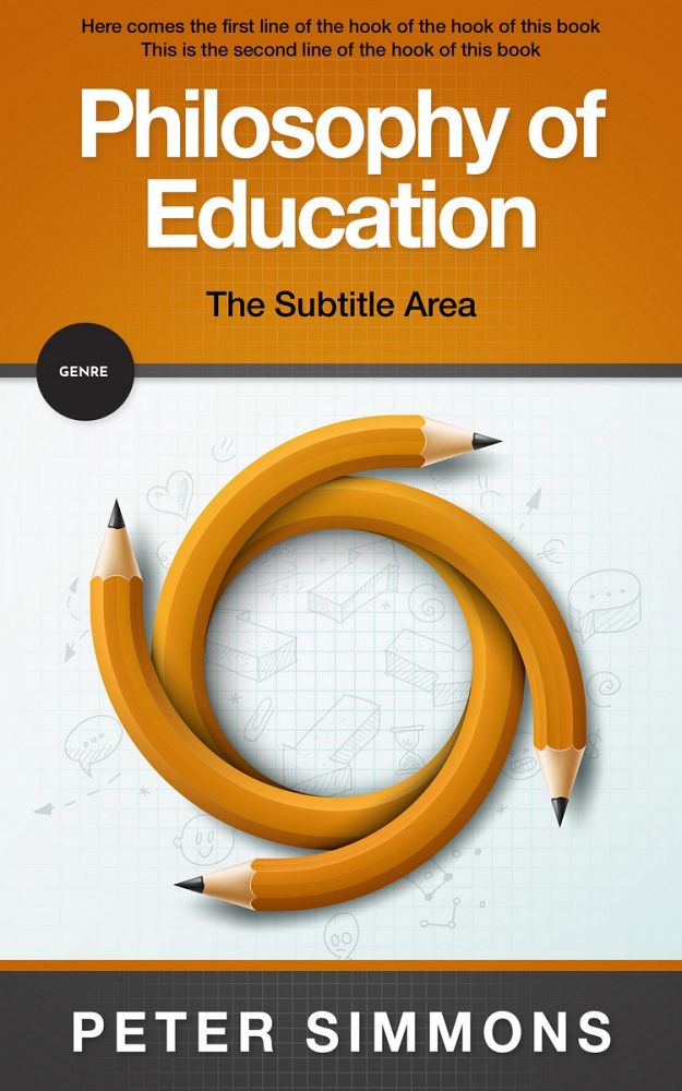 Front view of Porcelain #2790 - Premade Education Book Cover | BookCoverZone