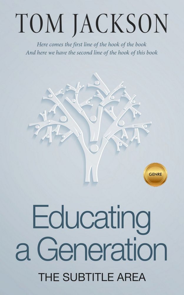 Front view of Loblolly #3096 - Premade Education Book Cover | BookCoverZone