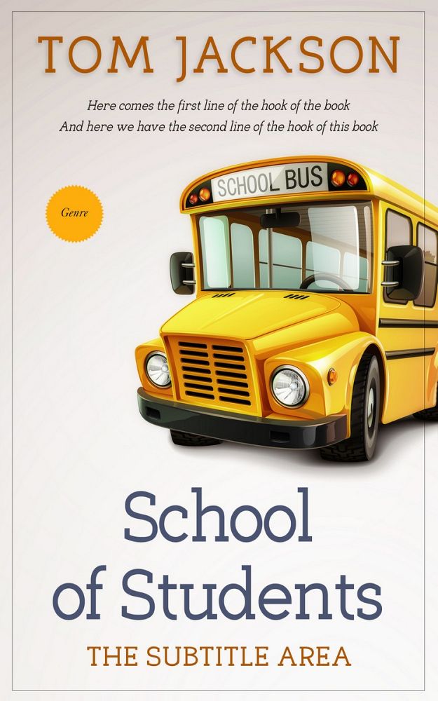 Front view of Pampas #3098 - Premade Education Book Cover | BookCoverZone