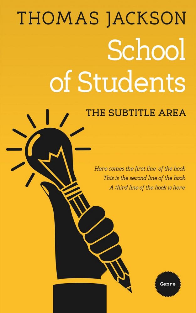 Front view of Saffron #3099 - Premade Education Book Cover | BookCoverZone