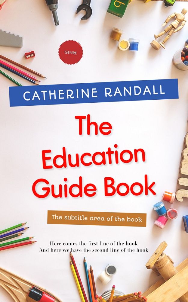 Front view of Dawn Pink #3141 - Premade Education Book Cover | BookCoverZone
