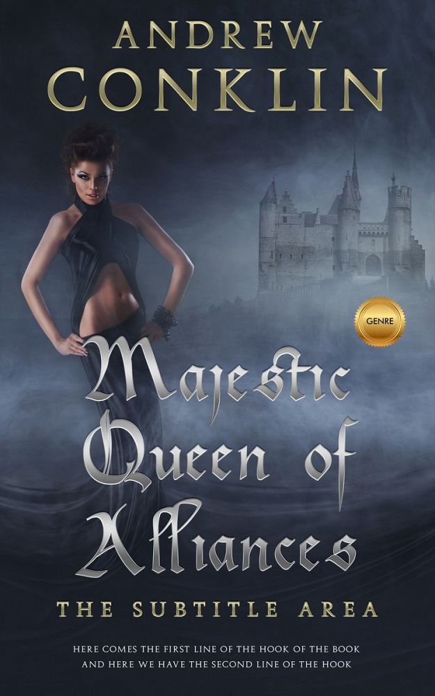 Front view of Charade #3514 - Premade Fantasy Book Cover | BookCoverZone