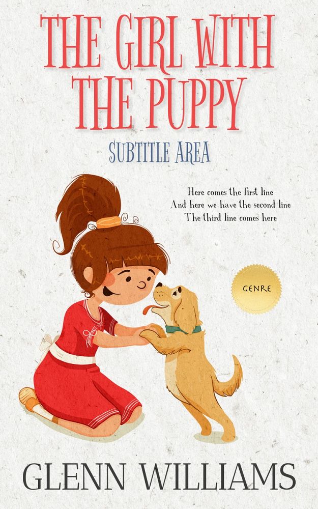 Front view of Cararra #3688 - Premade Children's Book Cover | BookCoverZone