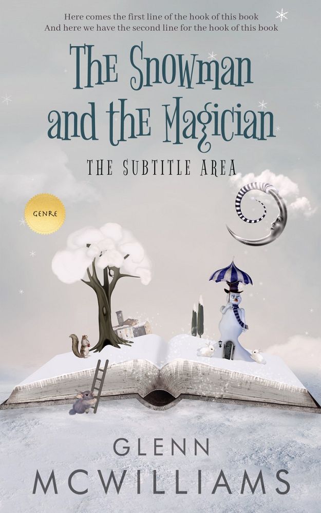 Front view of Pale Slate #3699 - Premade Children's Book Cover | BookCoverZone