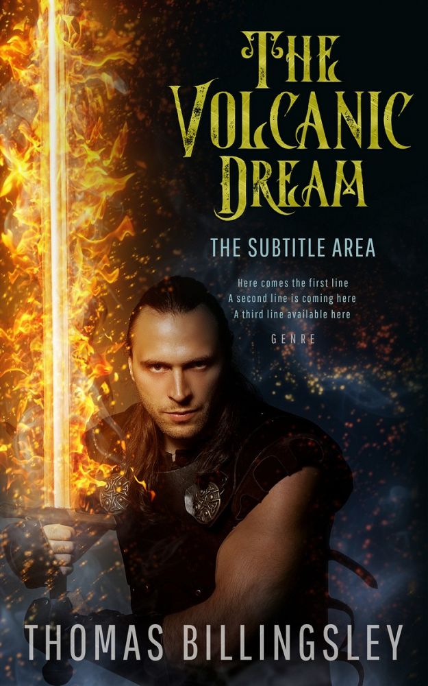 Front view of Tussock #3845 - Premade Fantasy Book Cover | BookCoverZone