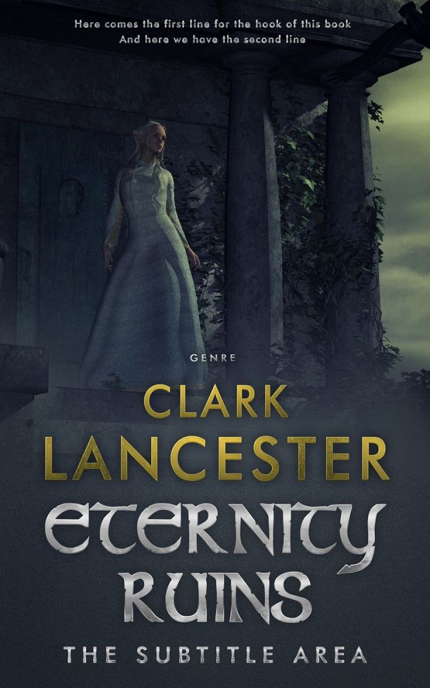 Front view of Ebony Clay #3978 - Premade Fantasy Book Cover | BookCoverZone