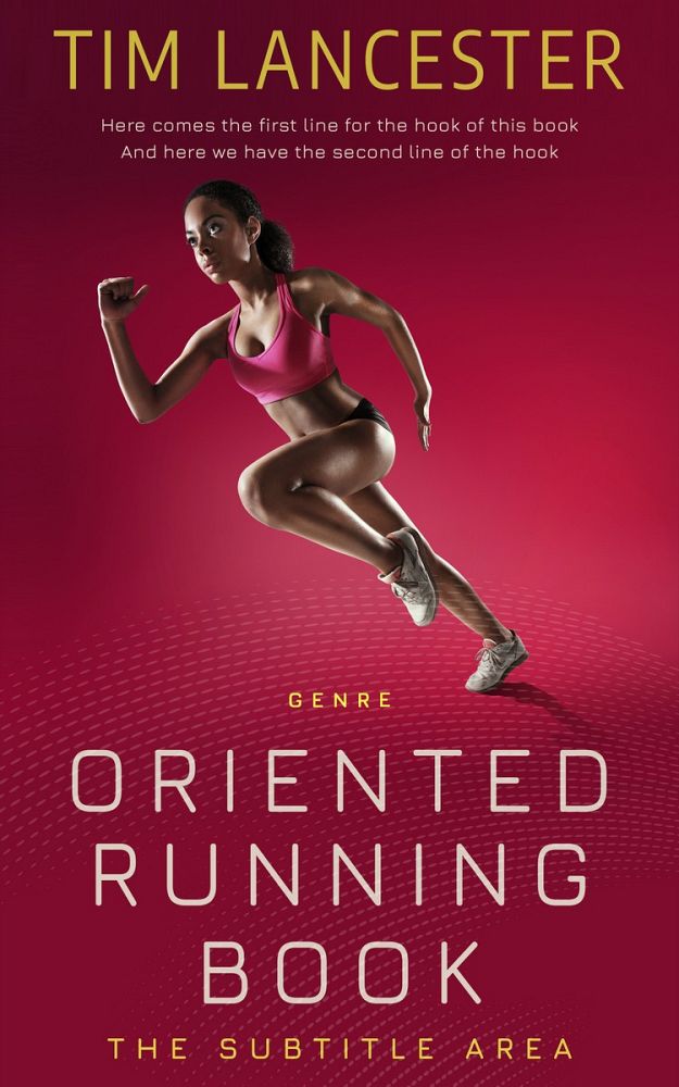 Front view of Claret #4008 - Premade Sports & Fitness Book Cover | BookCoverZone