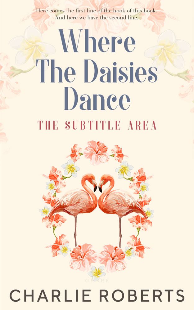 Front view of Linen #4376 - Premade Romance Book Cover | BookCoverZone