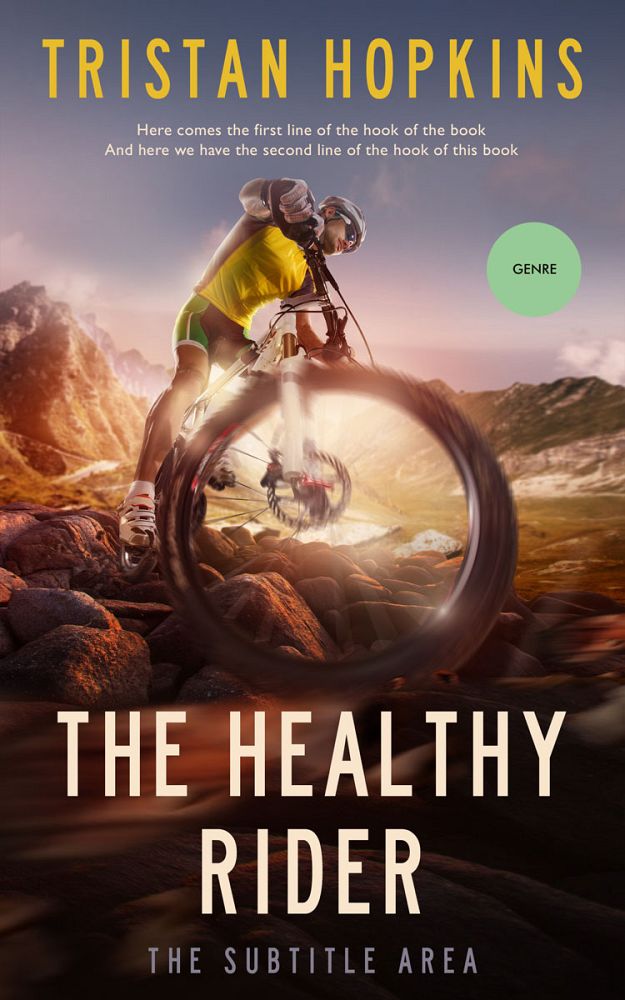 Front view of Cocoa Brown #4414 - Premade Sports & Fitness Book Cover | BookCoverZone