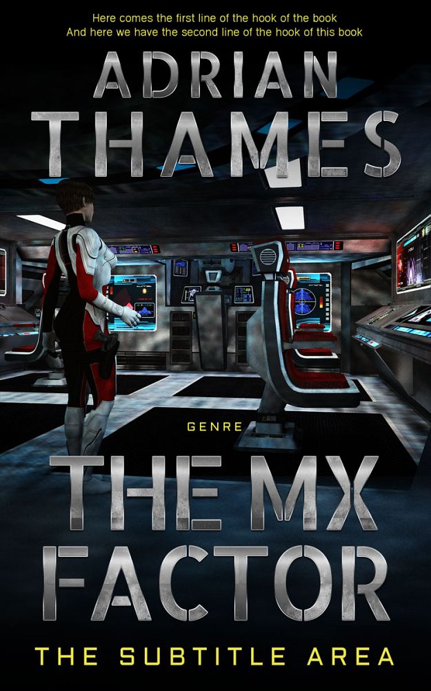 Front view of Black #4729 - Premade Science Fiction Book Cover | BookCoverZone