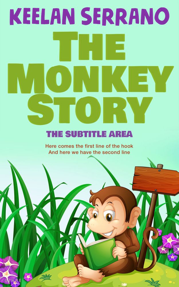 Front view of Mint Tulip #4858 - Premade Children's Book Cover | BookCoverZone