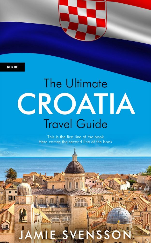Front view of Curious Blue #5432 - Premade Travel Book Cover | BookCoverZone