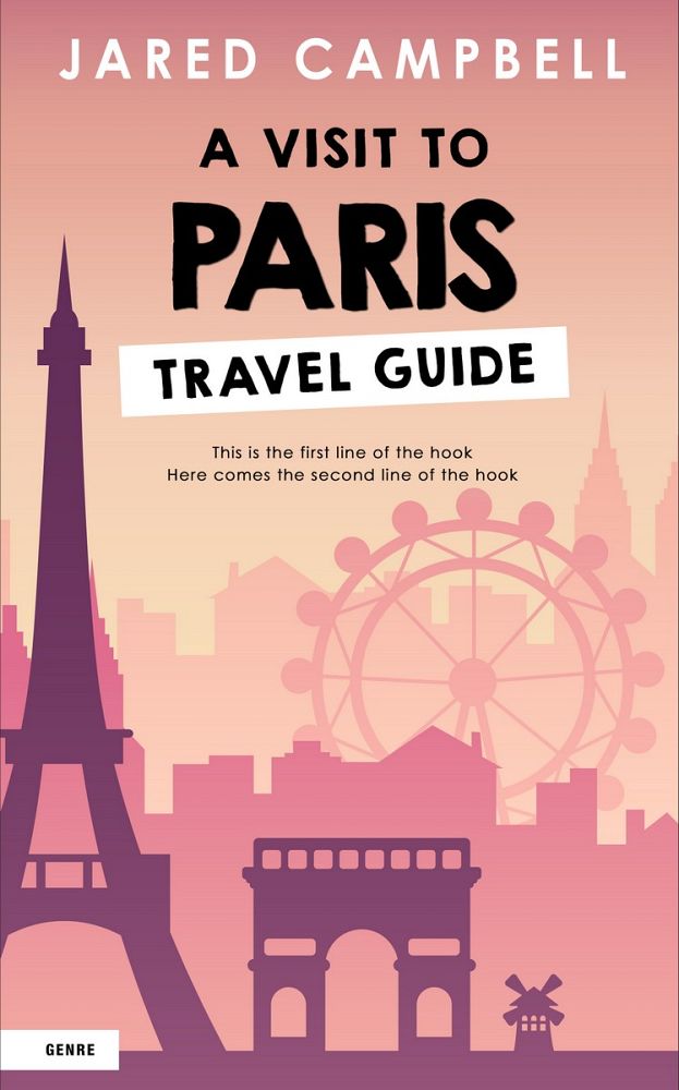 Front view of Sea Pink #5469 - Premade Travel Book Cover | BookCoverZone