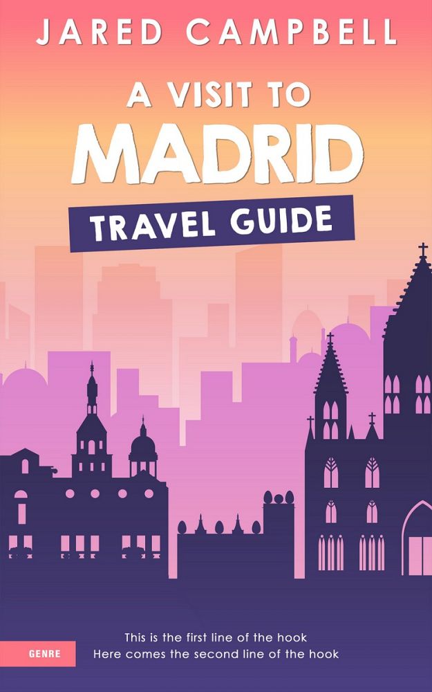 Front view of Jacarta #5480 - Premade Travel Book Cover | BookCoverZone