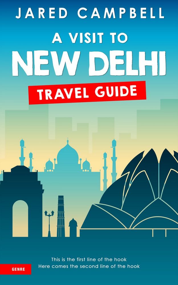 Front view of Venice Blue #5487 - Premade Travel Book Cover | BookCoverZone