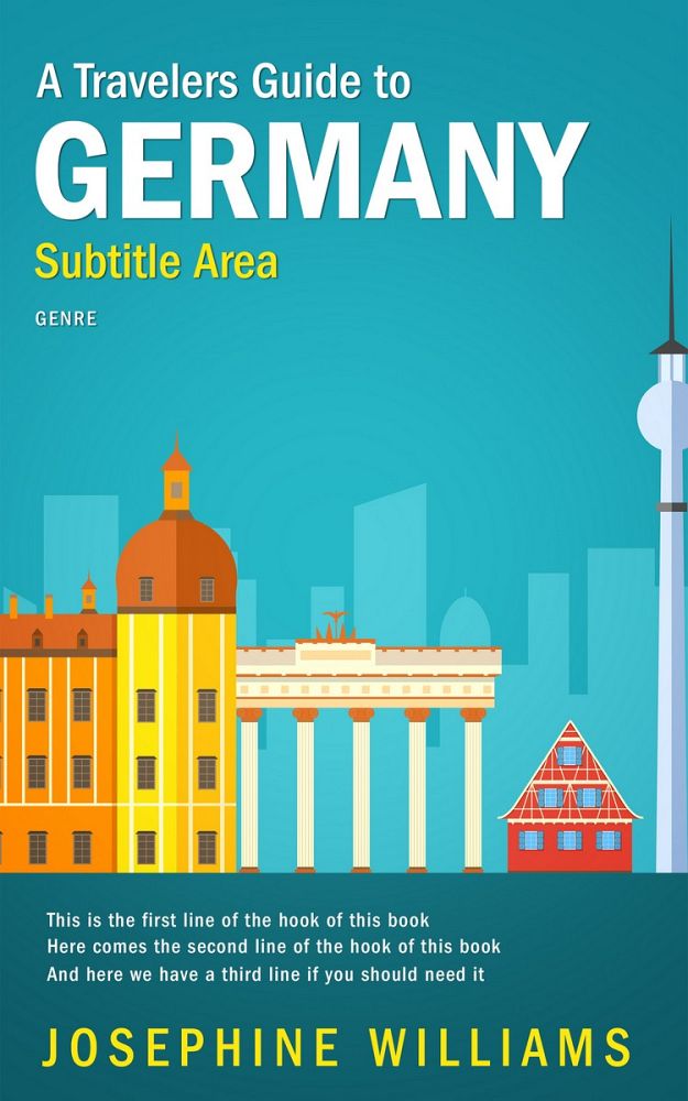 Front view of Eastern Blue #5493 - Premade Travel Book Cover | BookCoverZone