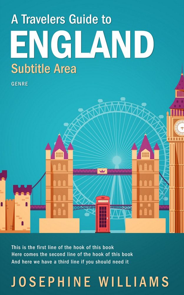 Front view of Eastern Blue #5499 - Premade Travel Book Cover | BookCoverZone