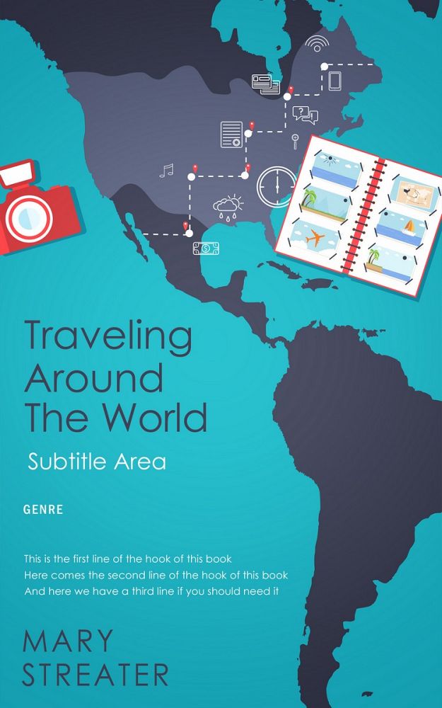 Front view of Java #5500 - Premade Travel Book Cover | BookCoverZone