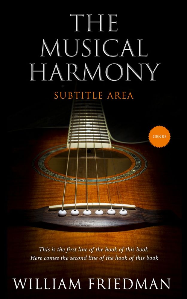 Front view of Black #5537 - Premade Music Book Cover | BookCoverZone