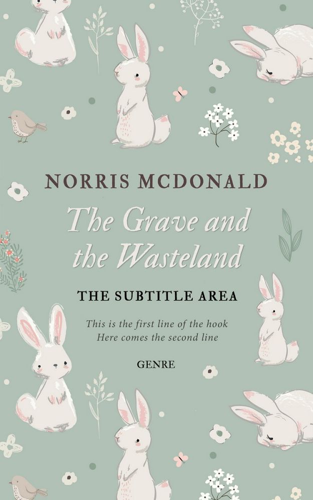 Front view of Green Spring #5733 - Premade Children's Book Cover | BookCoverZone