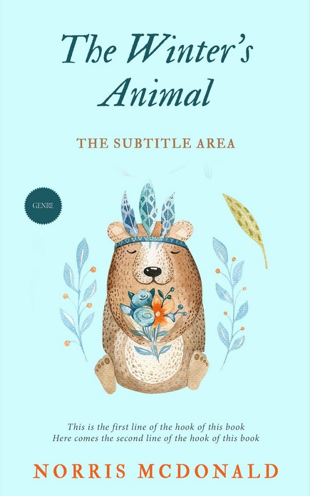 Front view of White Ice #5737 - Premade Children's Book Cover | BookCoverZone