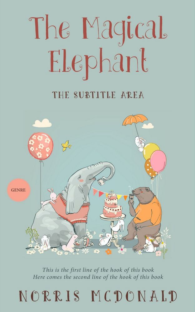 Front view of Powder Ash #5740 - Premade Children's Book Cover | BookCoverZone