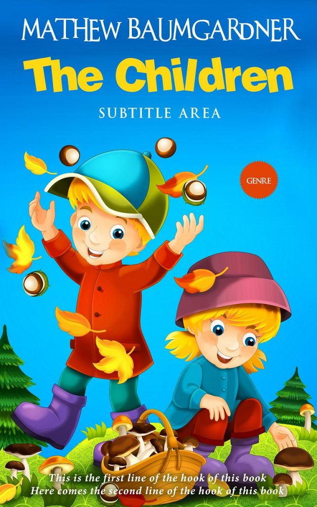 Front view of Cerulean #5772 - Premade Children's Book Cover | BookCoverZone