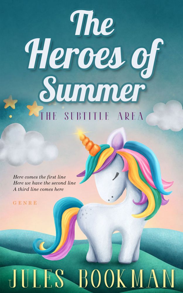 Front view of Elm #7119 - Premade Children's Book Cover | BookCoverZone
