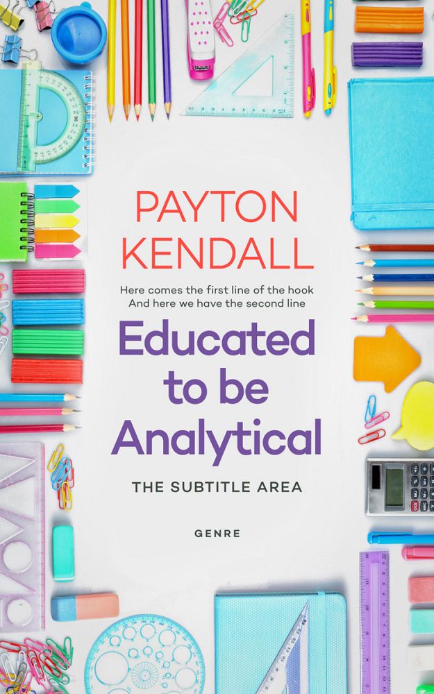Front view of Iron #7182 - Premade Education Book Cover | BookCoverZone