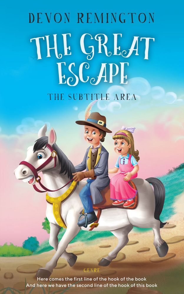 Front view of Cerulean #7545 - Premade Children's Book Cover | BookCoverZone