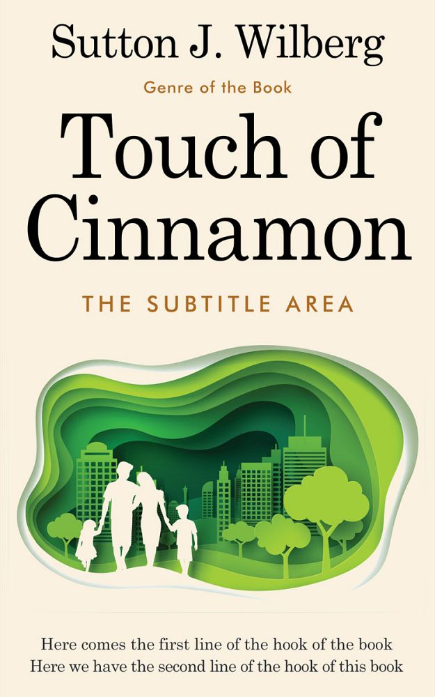 Front view of Killarney #8565 - Premade Abstract Book Cover | BookCoverZone