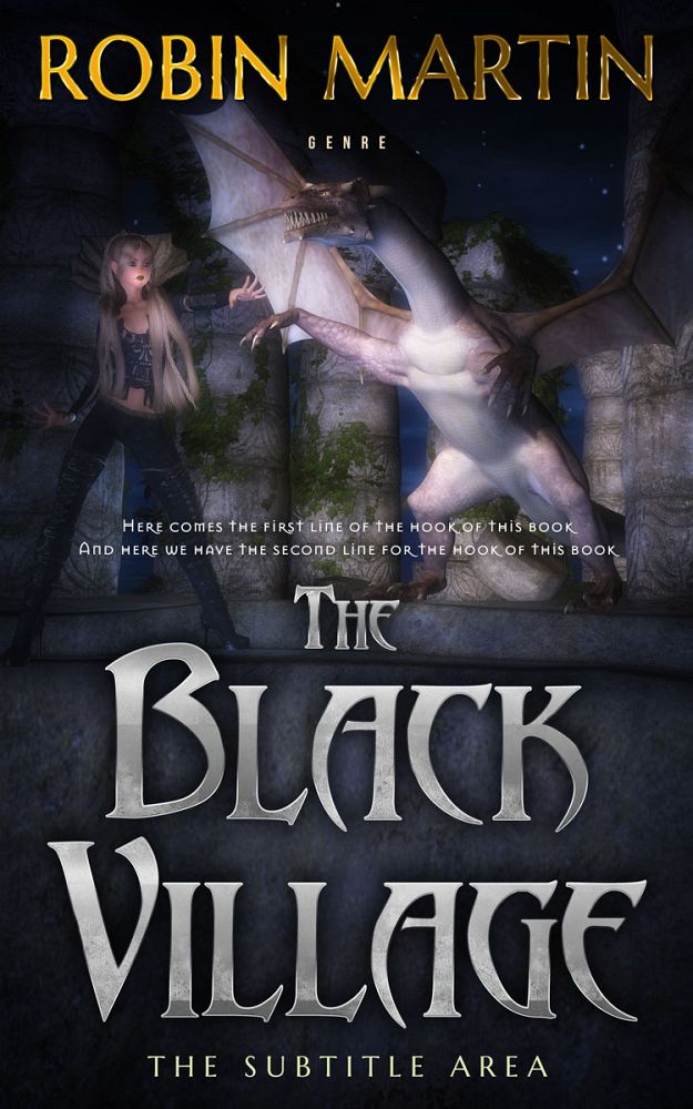 Front view of Shark #8891 - Premade Fantasy Book Cover | BookCoverZone