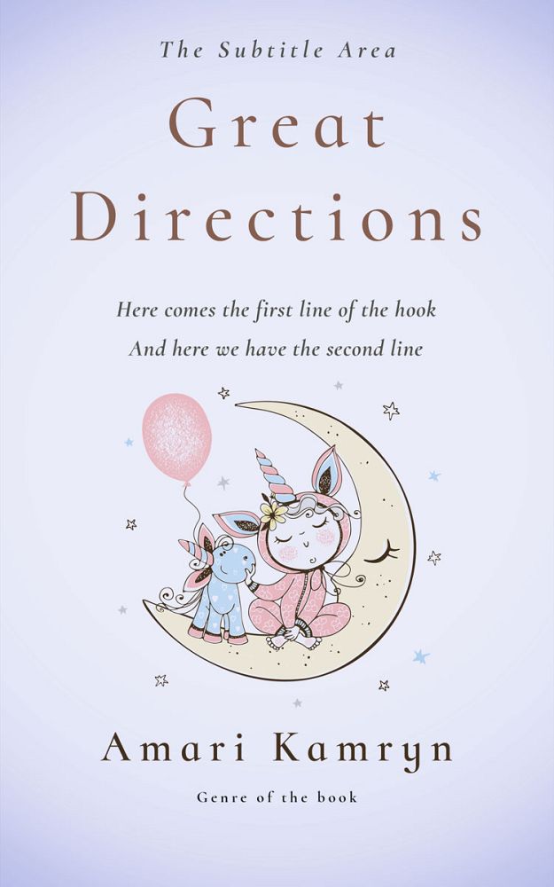 Front view of White Lilac #9499 - Premade Children's Book Cover | BookCoverZone