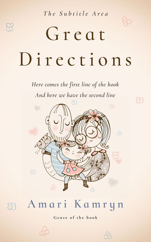 Front view of Linen #9500 - Premade Family & Parenting Book Cover | BookCoverZone