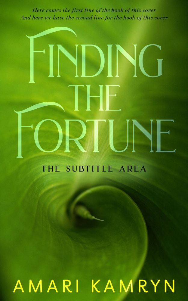 Front view of Green Leaf #9616 - Premade Nature Book Cover | BookCoverZone