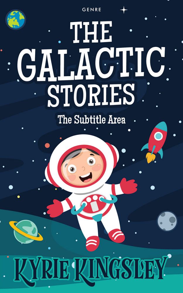 Front view of Blue Zodiac #9672 - Premade Children's Book Cover | BookCoverZone