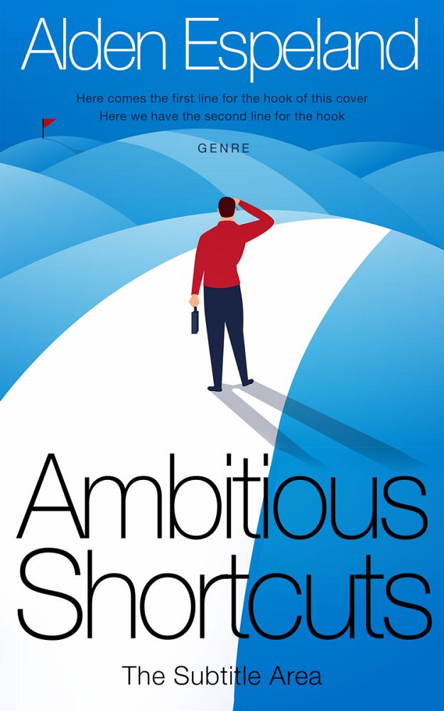 Front view of Curious Blue #9851 - Premade Business Book Cover | BookCoverZone