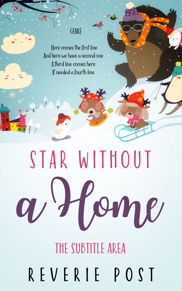 Front view of Aqua Haze #10145 - Premade Children's Book Cover | BookCoverZone