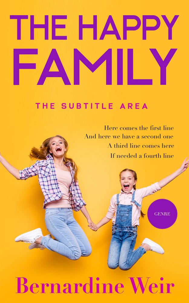 Front view of Lightning Yellow #10257 - Premade Family & Parenting Book Cover | BookCoverZone
