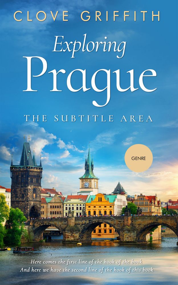 Front view of Steel Blue #10302 - Premade Travel Book Cover | BookCoverZone