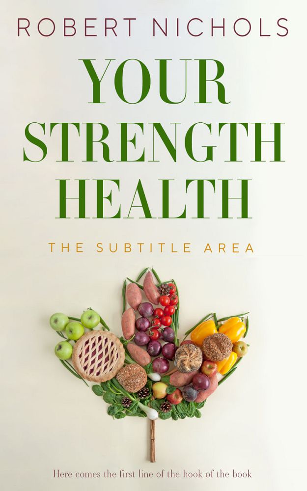 Front view of Green White #10772 - Premade Health & Dieting & Fitness Book Cover | BookCoverZone