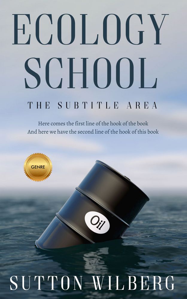 Front view of Pickled Bluewood #10881 - Premade Business Book Cover | BookCoverZone